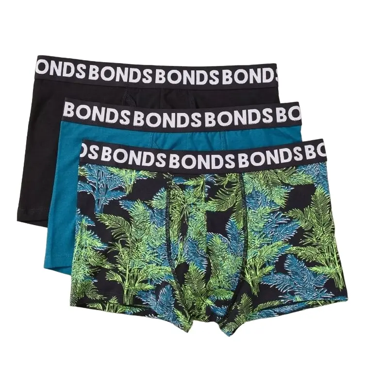 3 x Mens Bonds Everyday Trunks Underwear Mixed Pack J6c