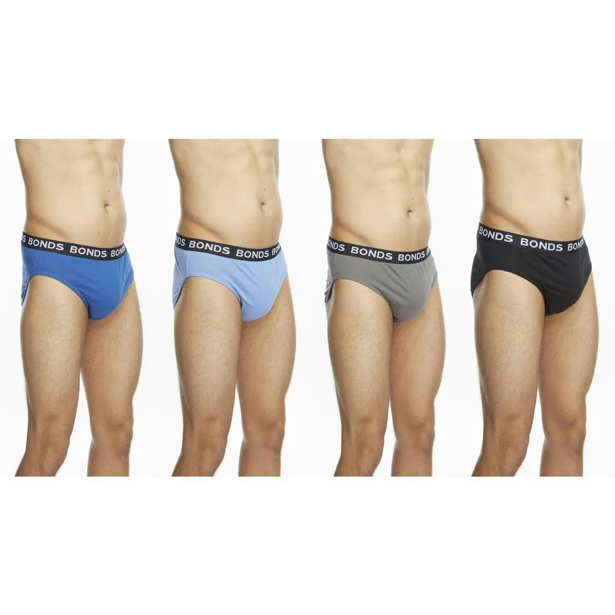 8 x Pairs Bonds Mens Hipster Briefs - Blue Grey Black Pks