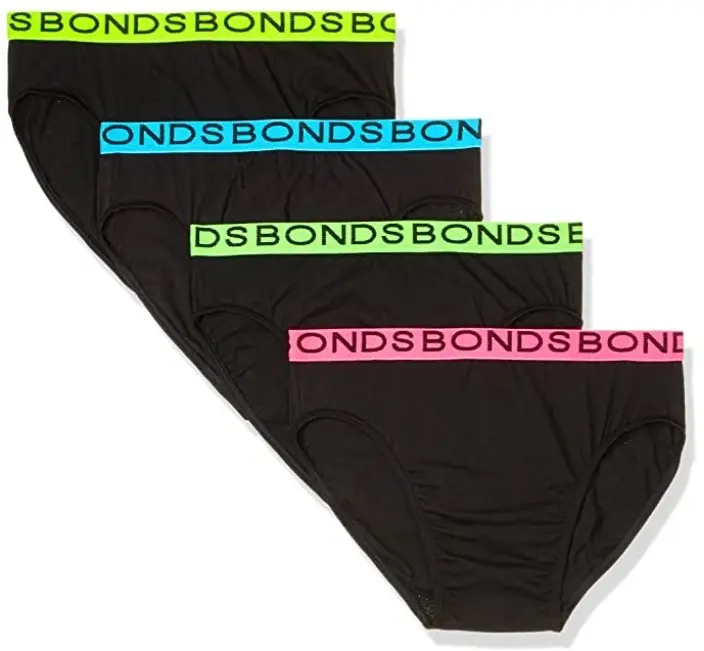 12 X Pairs Bonds Mens Hipster Briefs - Black Pk8