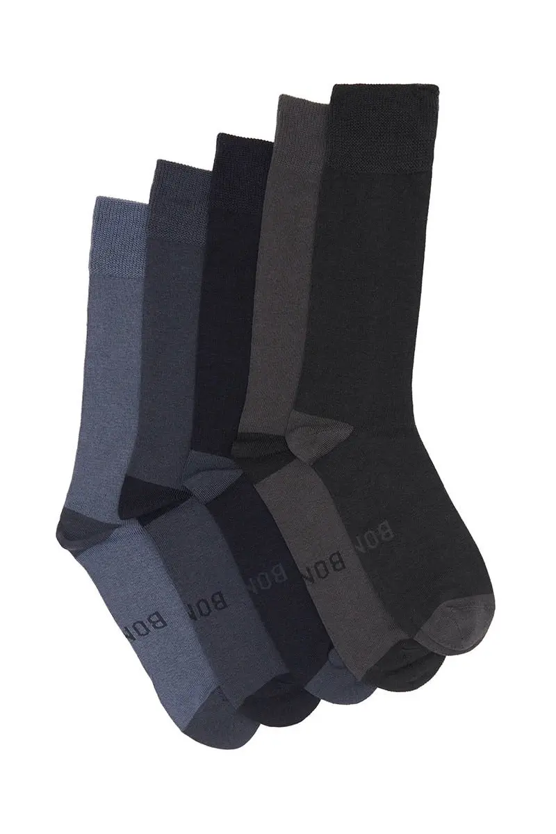 5 Pairs X Mens Bonds Business Crew Multi Bamboo Socks