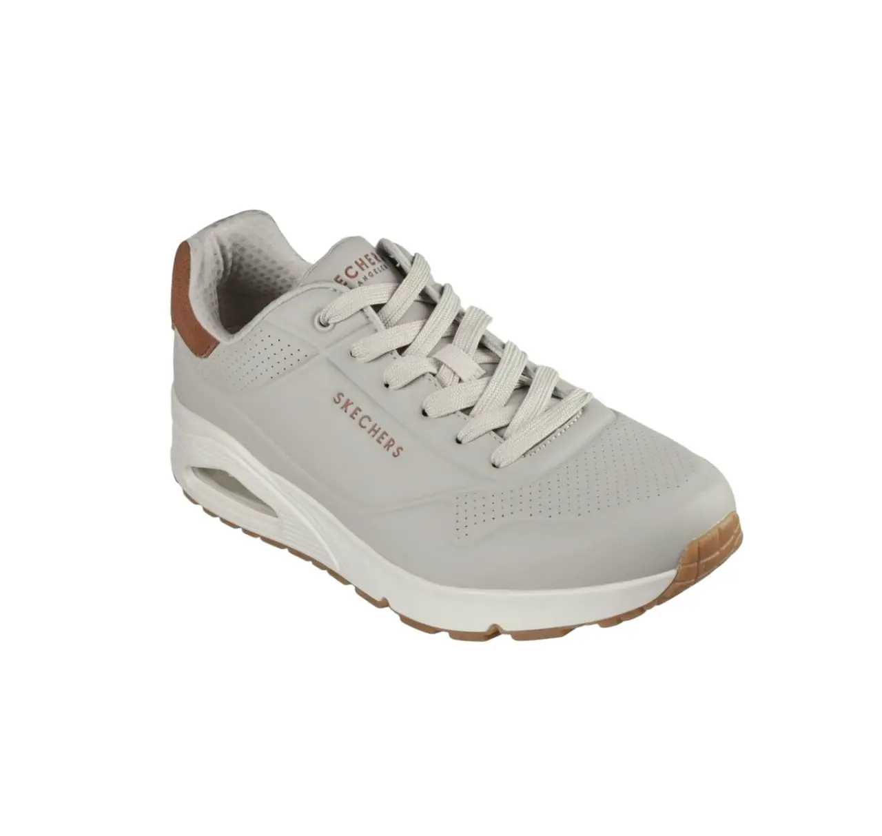 Mens Skechers Uno - Suited On Air Natural Sneaker Shoes