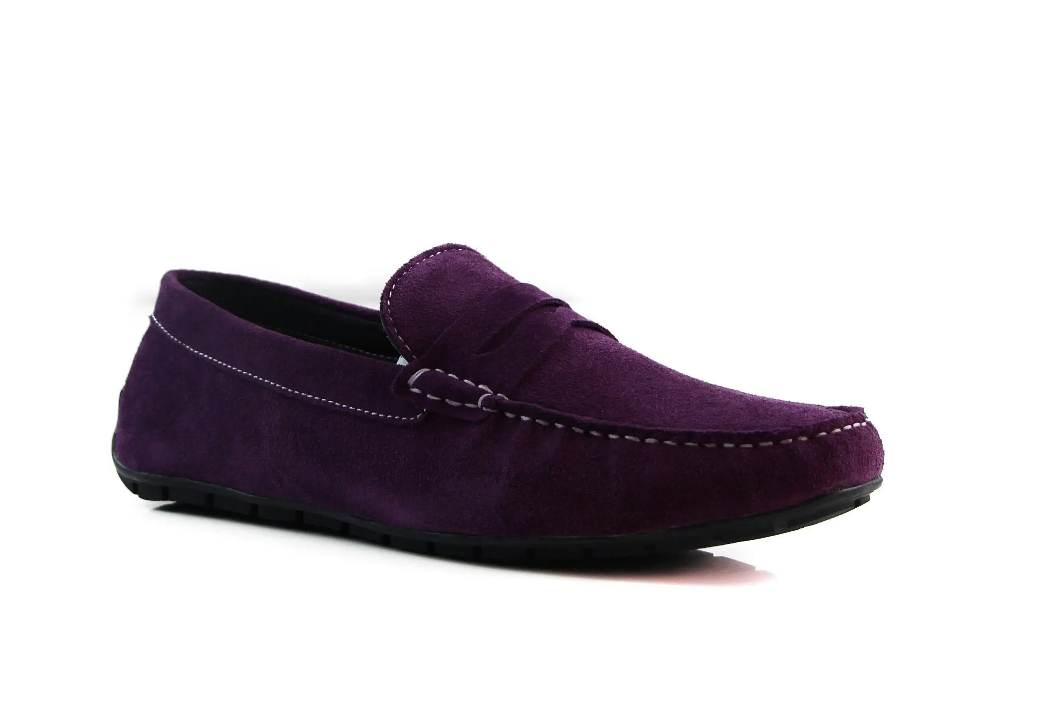 Mens Zasel Breeze Slip On Dark Purple Suede Boat Shoes