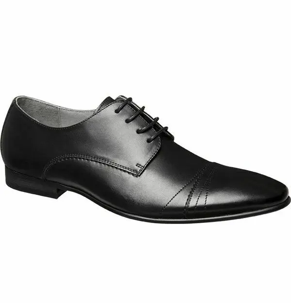 Mens Julius Marlow Yankee Black Leather Lace Up Work Dress Shoes