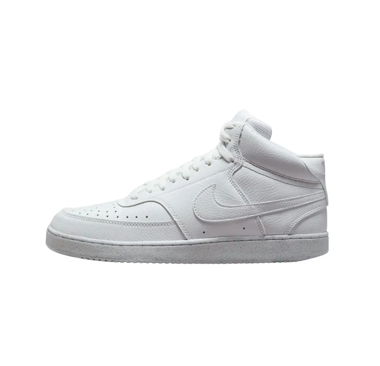 Mens Nike Court Vision Mid Next Nature Triple White Athletic Shoes