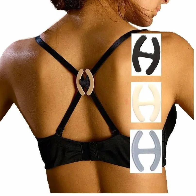 Bra Strap 10 Pack Cleavage Control Sports Racerback Running Clasp Holder Clips