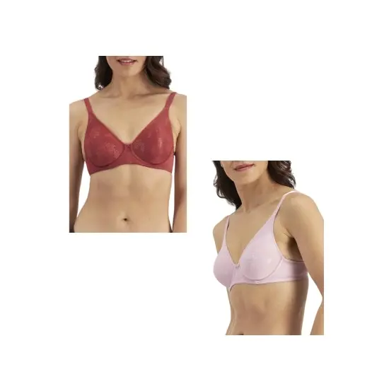 6 Pack X Berlei Womens Sweatergirl Bra - Pink / Red