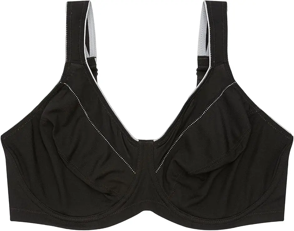 4 x Hestia Womens Everyday Active Underwire Sports Bra Black