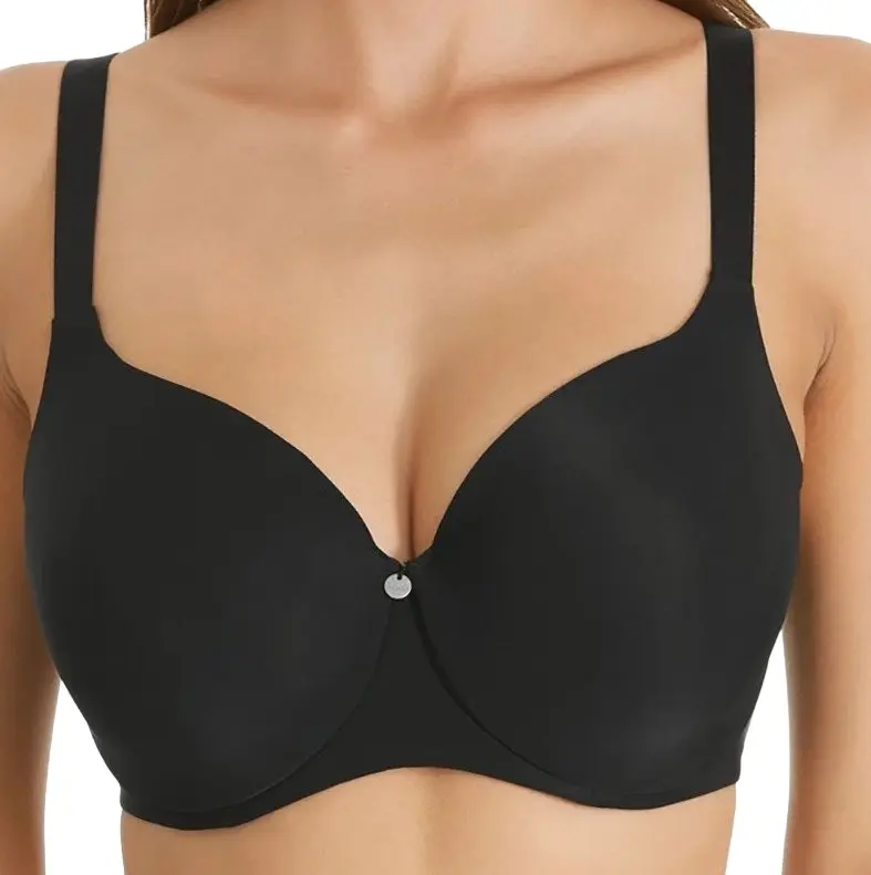 5 x Hestia Womens Smoothing Contour T-Shirt Black Bra