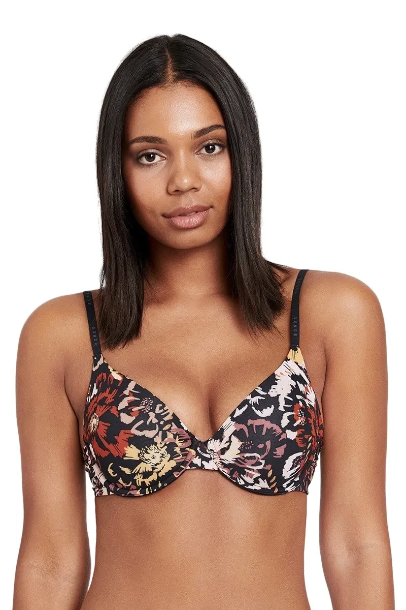 Bonds Invisi Underwire T-Shirt Bra - Artistic Floral E34