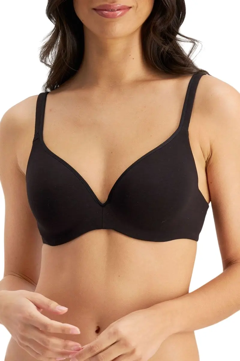 Berlei Barely There Cotton Contour Black Bra