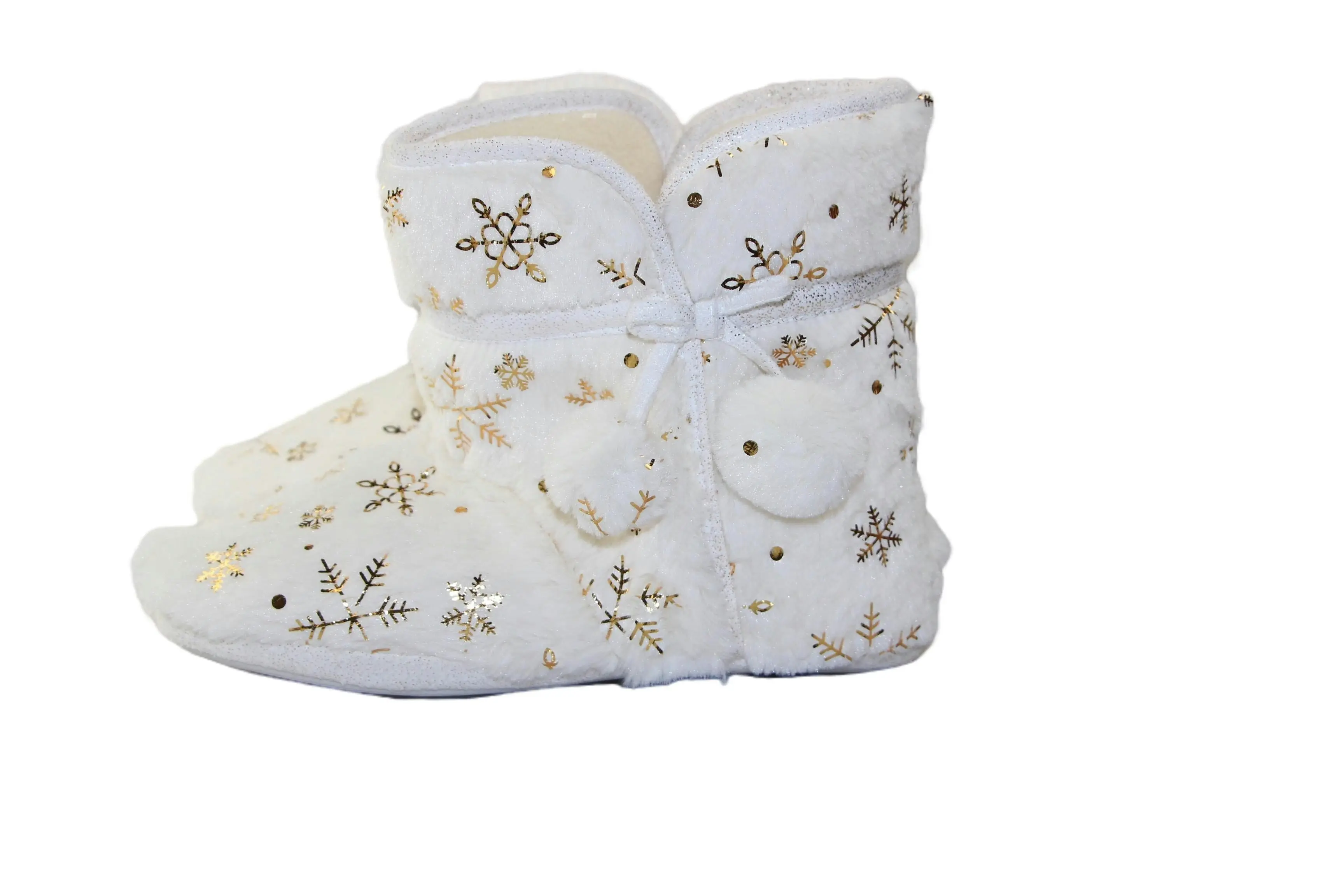 Womens Bellissimo Snow Boots White Slippers Winter Shoes