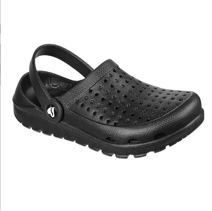 Womens Skechers Footsteps - Transcend Black Slip Ons Slides