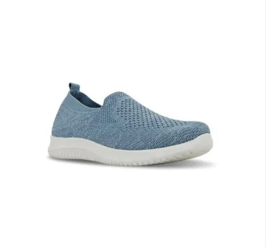 Womens Bellissimo Laken Light Blue Slip On Sneaker Shoes