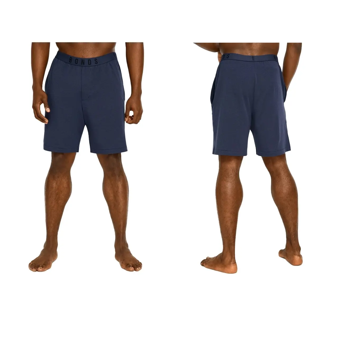 Bonds Mens Comfy Livin Jersey Everyday Cotton Navy Shorts