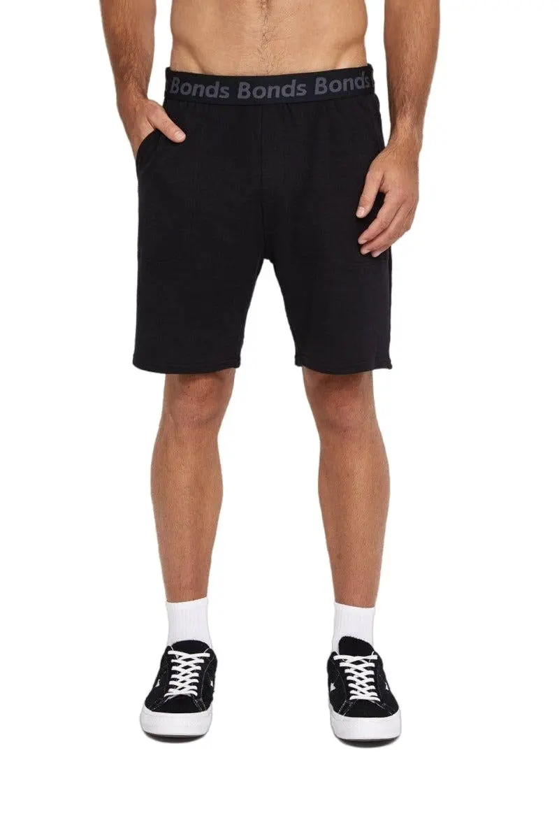 Bonds Mens Essentials Cotton Short Pockets Shorts Black Awvtw