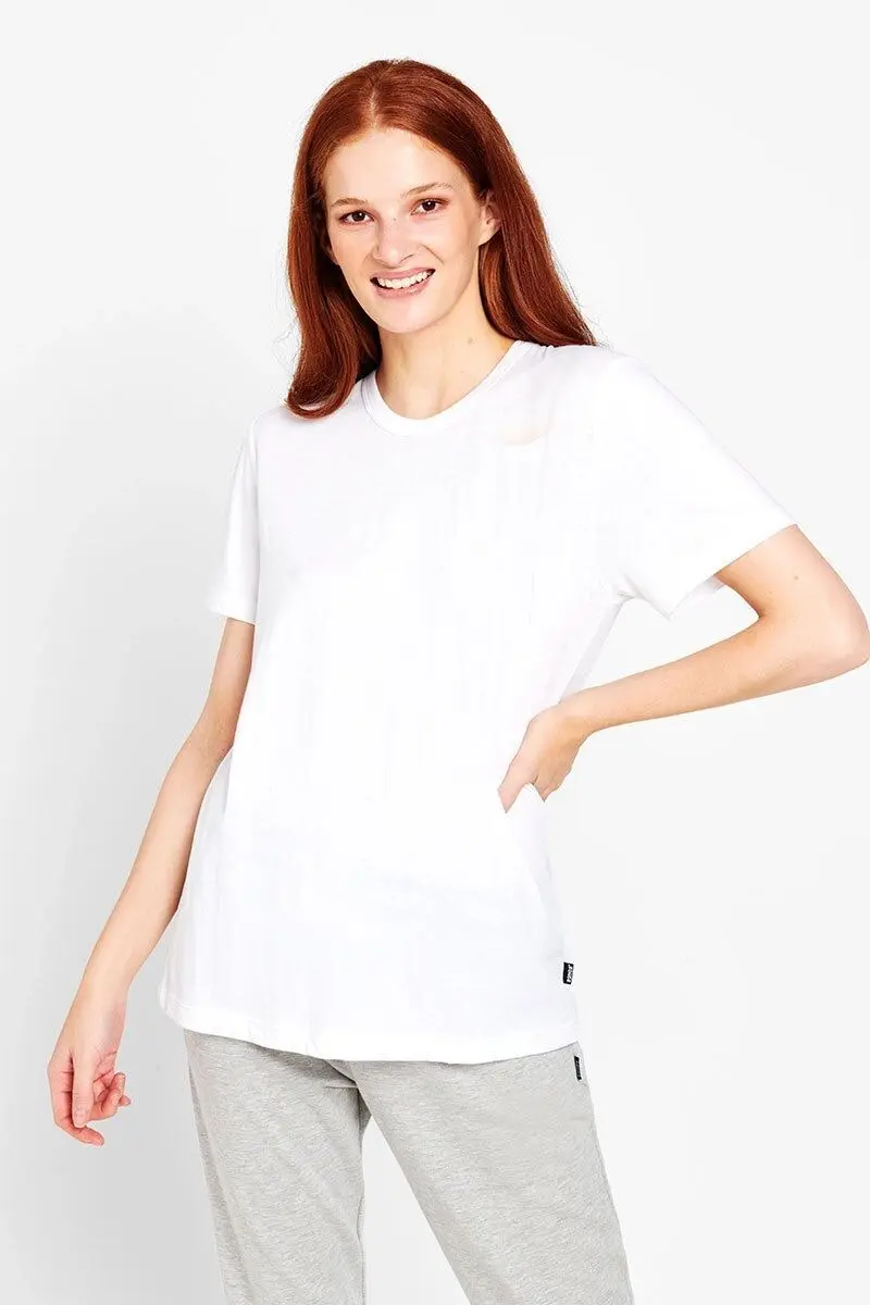 6 x Bonds Womens Core Crew Tee Cotton T-Shirt White