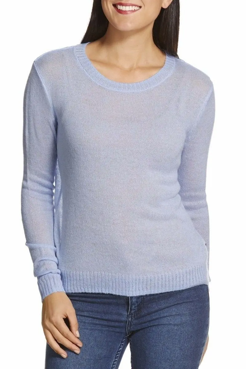 Bonds Womens Long Sleeve Lightweight Crew Pullover Jumper Top Blue