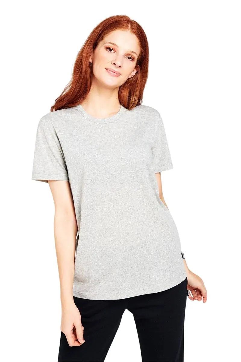 Bonds Womens Core Crew Tee Cotton T-Shirt Grey Marle