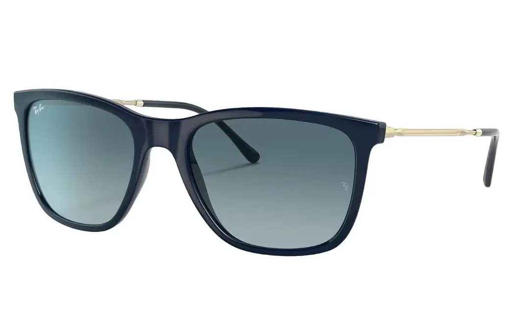 Womens Ray Ban Sunglasses Rb4344 Polished Blue/ Blue Gradient Sunnies