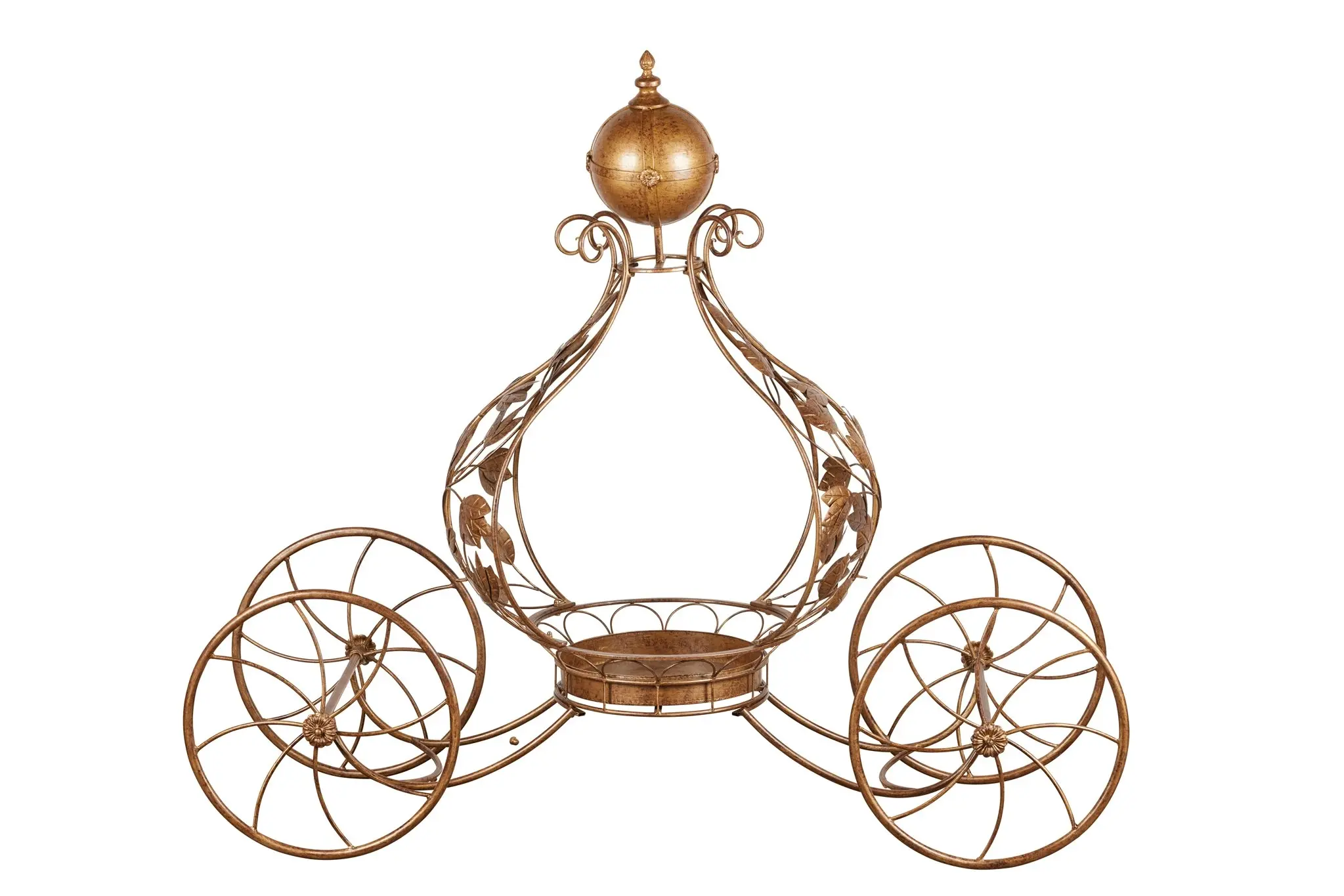 Carriage Display - Antique Gold Metal 153cm