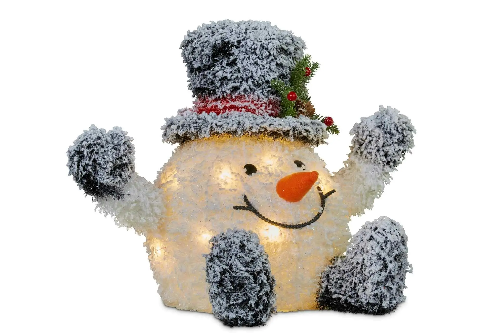 46cm Christmas Snowball Man with Lights