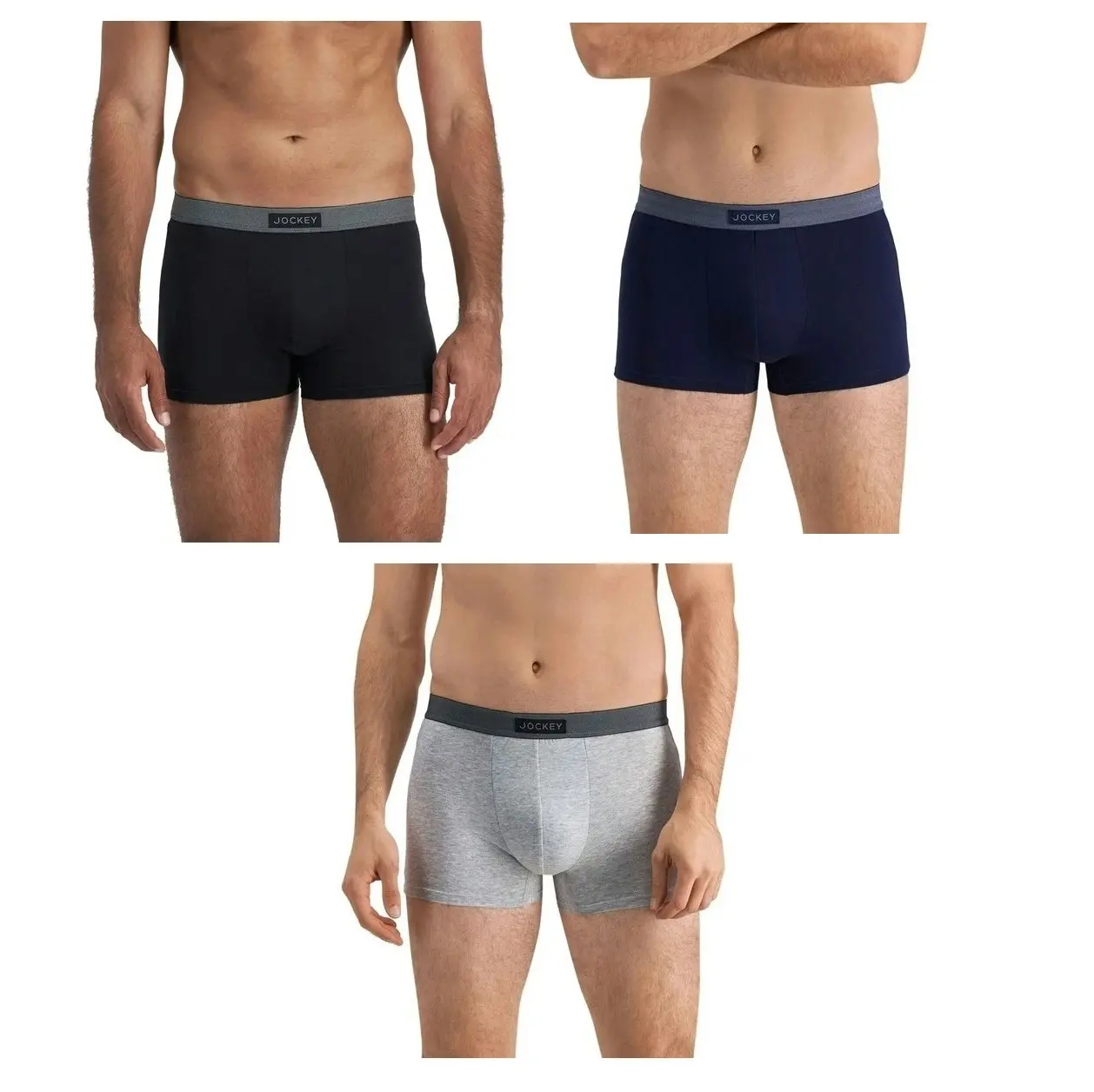 6 x Mens Jockey Comfort Classics Cotton Trunks Underwear Mixed Pack