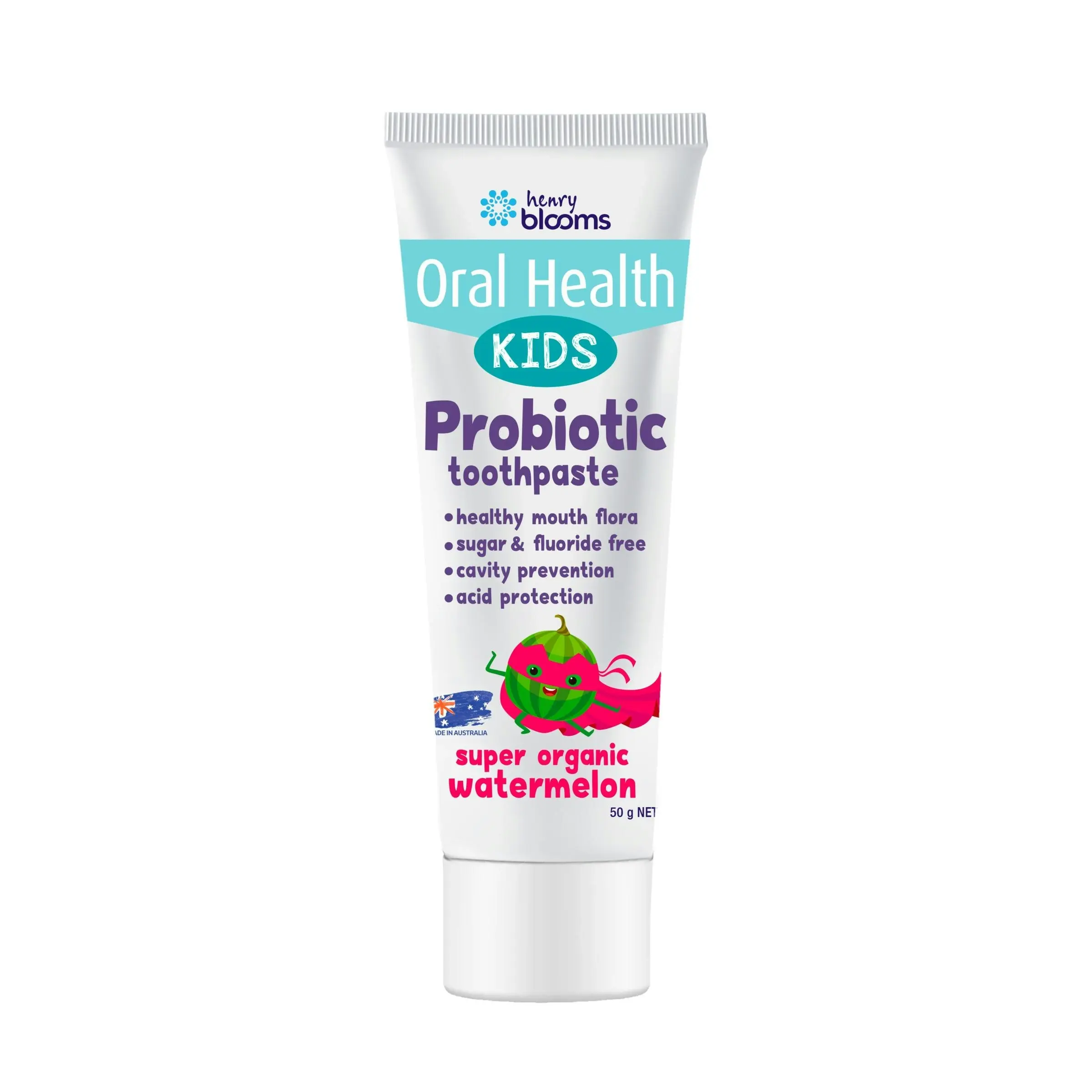 Henry Blooms Kids Probiotic Toothpaste - Organic Watermelon