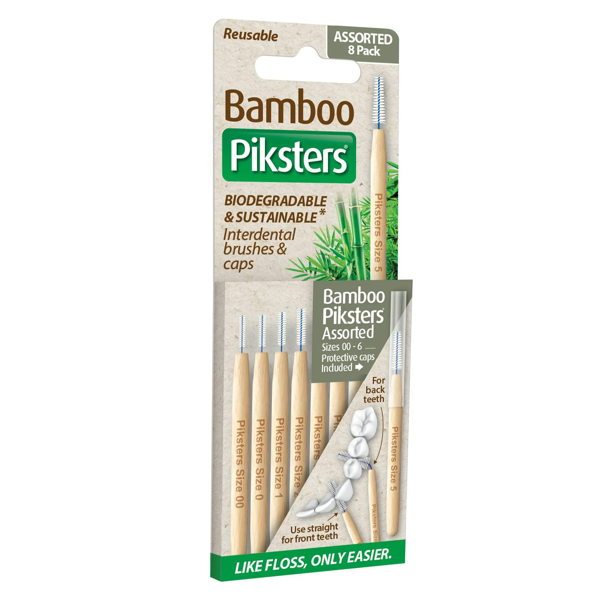 Piksters Bamboo Variety Pack Sizes 00-6 8 Pack