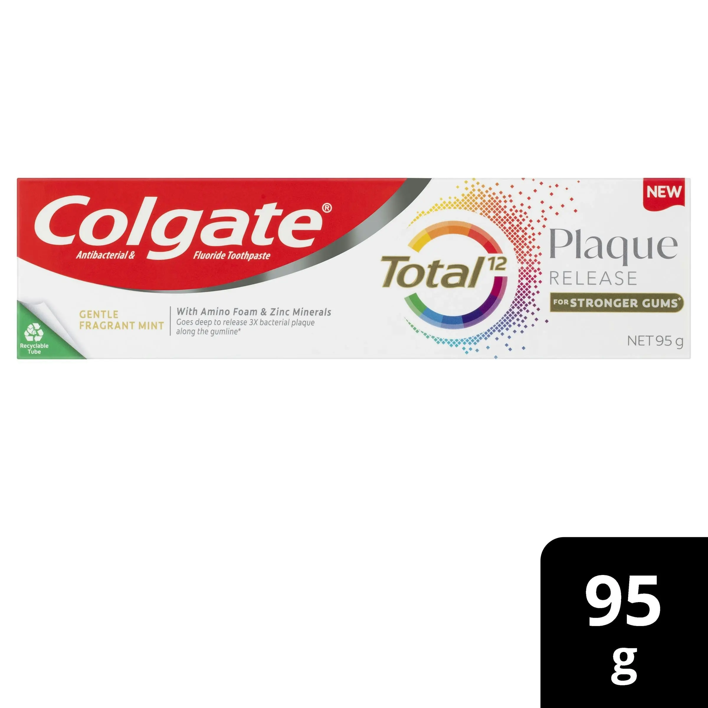 Colgate Toothpaste Total Plaque Release Gentle Fragrant Mint 95g