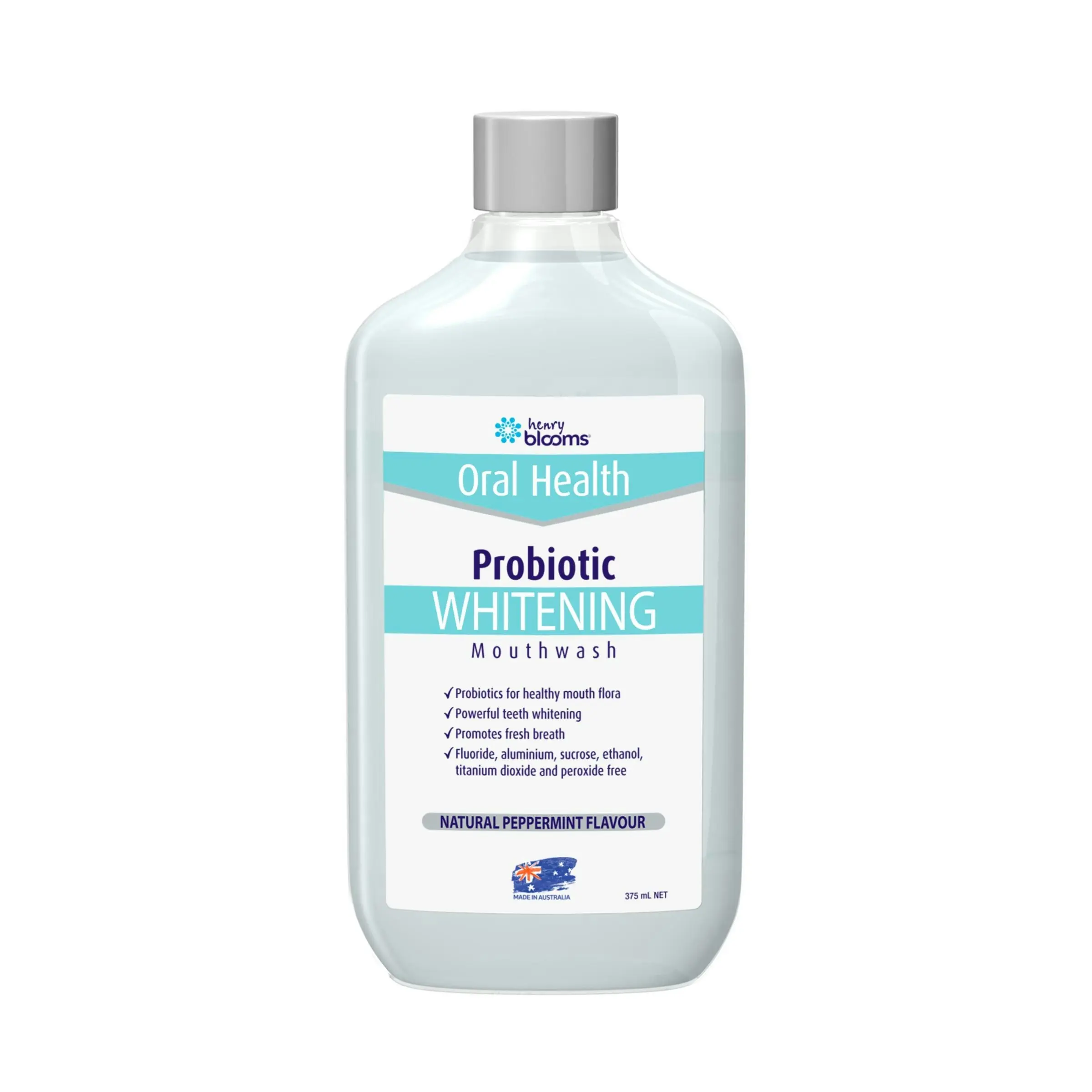 Henry Blooms Probiotic Whitening Mouthwash 375ml