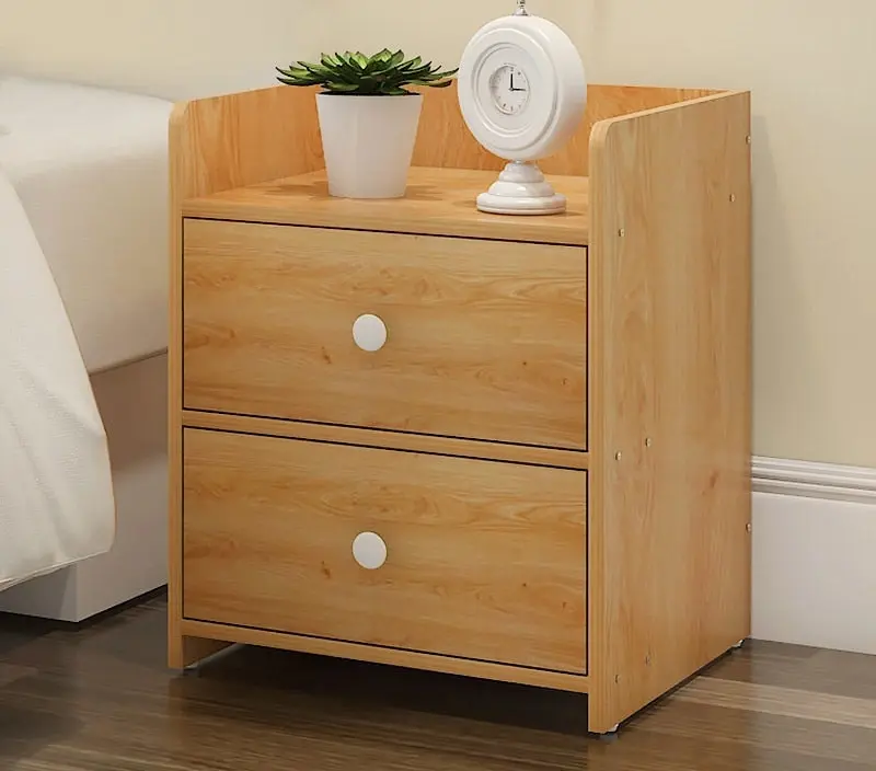 2 x Varossa Classic Bedside Table / Chest of Drawers (Natural Oak)