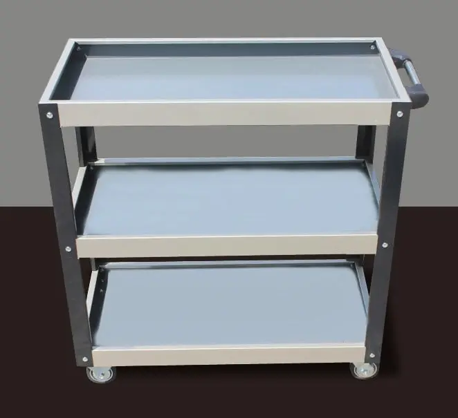 3-Tier Steel Utility Cart Tool Trolley