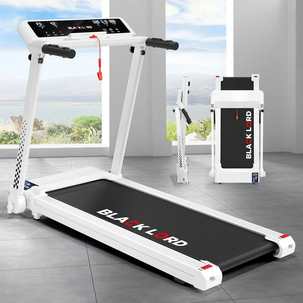 Black Lord Treadmill Electric Exercise Running Machine Foldable Home Gym Fitness White