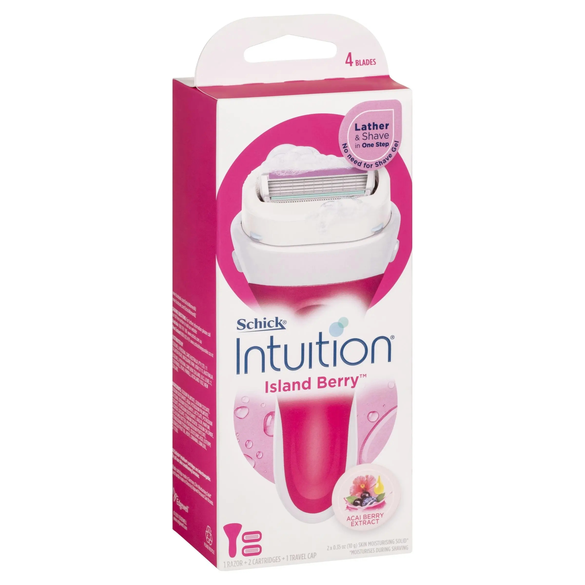 Schick Intuition Island Berry Razor Kit 2pk