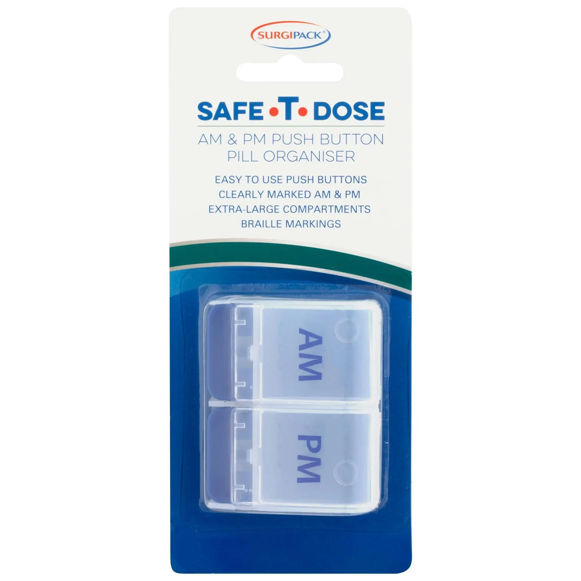 SurgiPack Safe-T-Dose AM/PM Pill Organiser