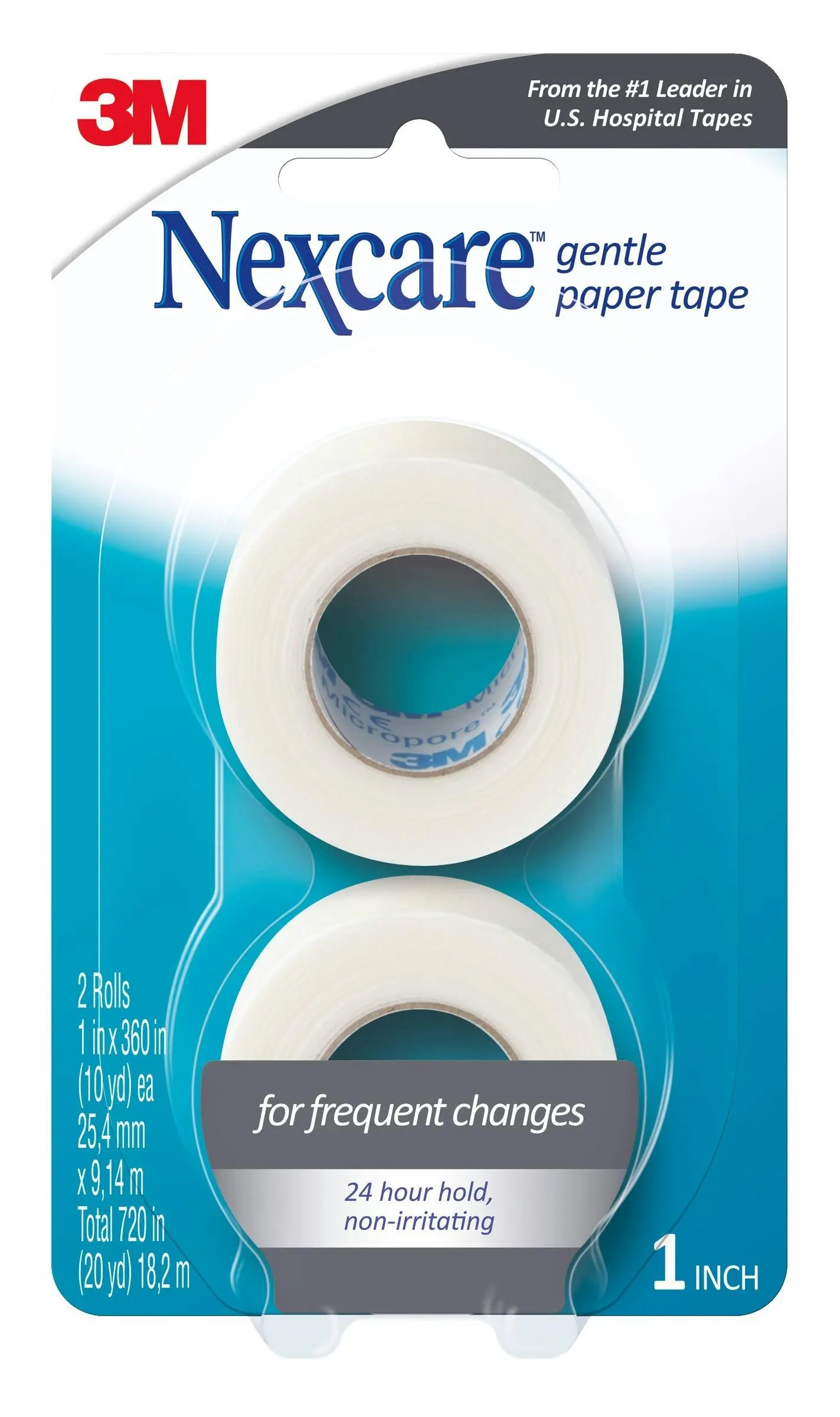 Nexcare Gentle Paper Tape 25mm x 9.1m 2 Pack