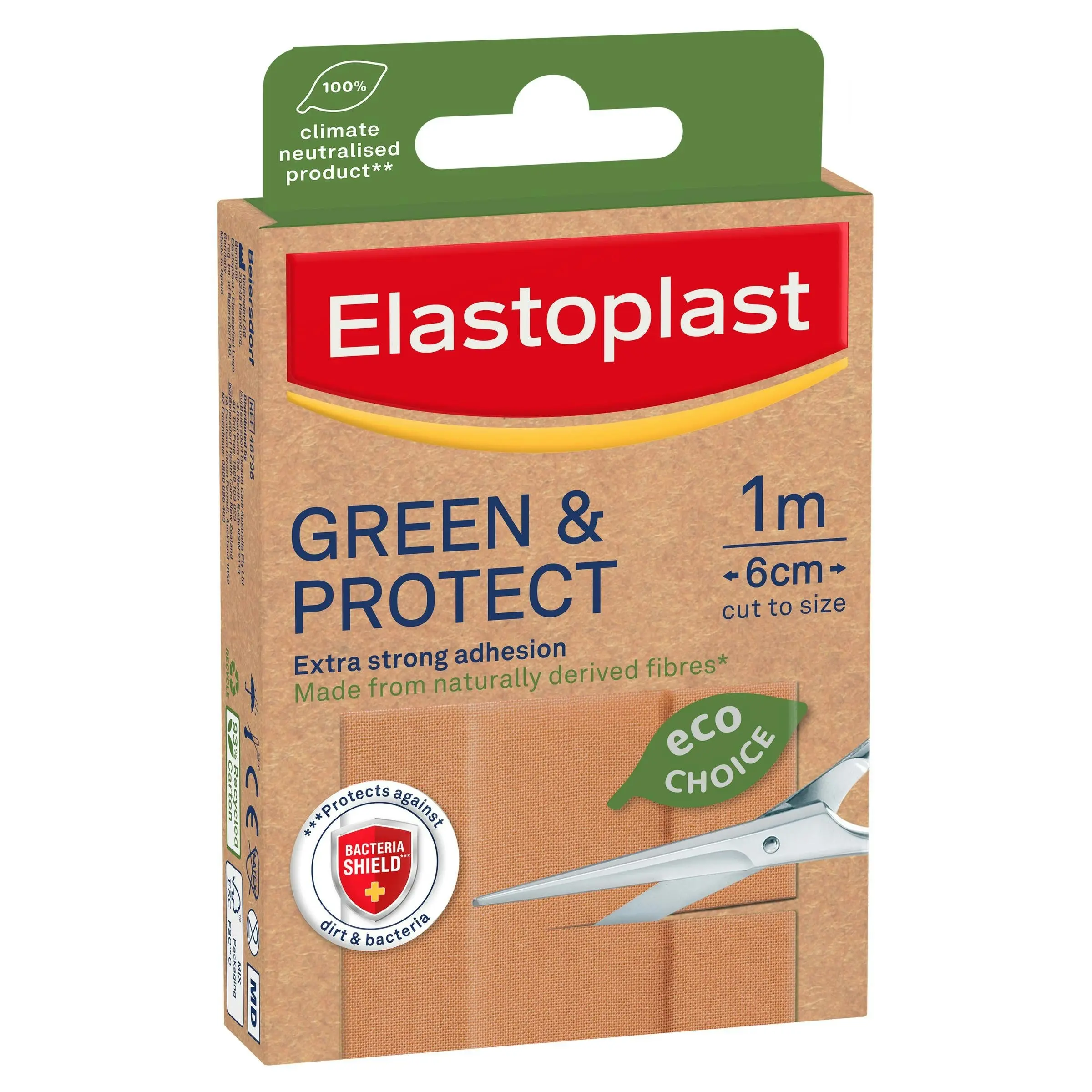 Elastoplast Green & Protect Plaster 1m x 6cm