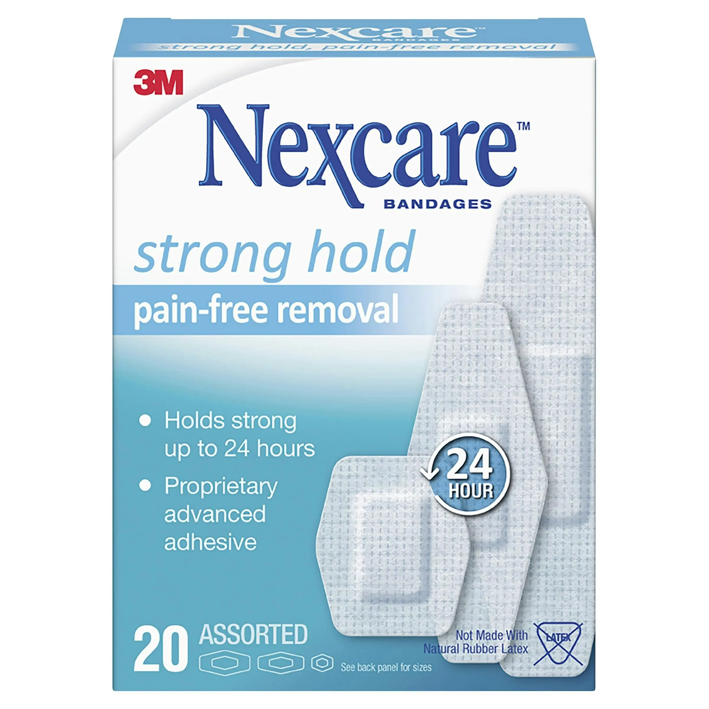 Nexcare Strong Hold Strips Assorted 20 Pack