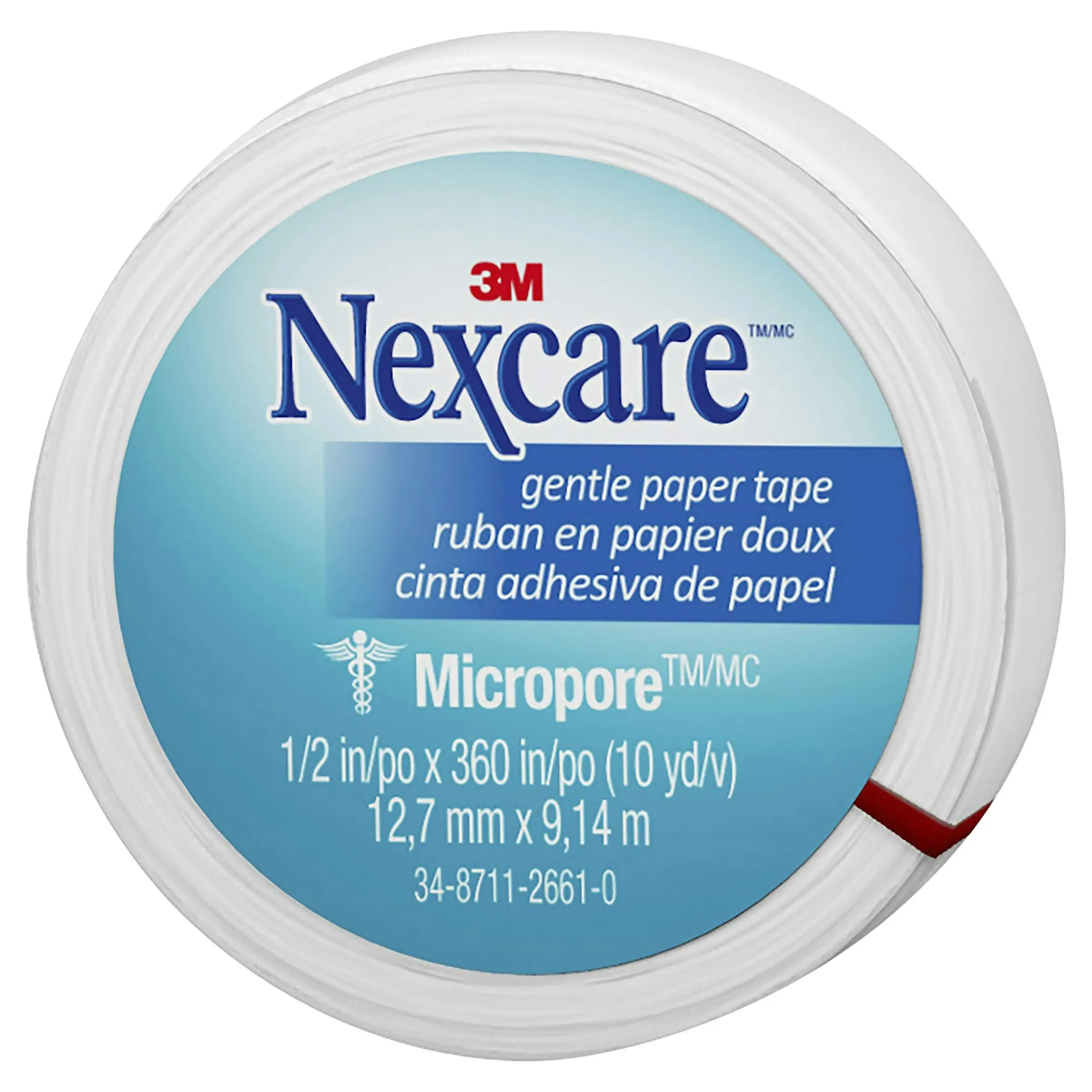 Nexcare Micropore Gentle Paper Tape White 12.7mm x 9.14m