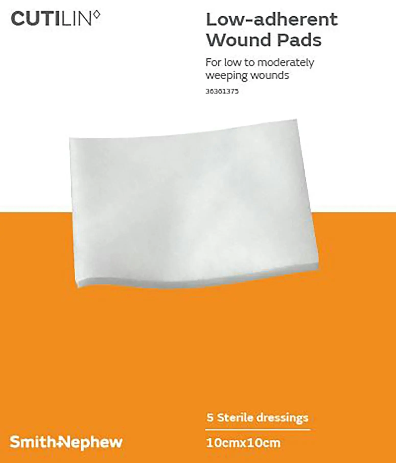 Cutilin Low Adherent Wound Pads 10 x 10cm 5 pack