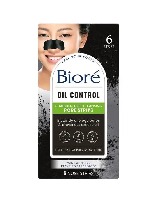 Biore Charcoal Deep Cleansing Pore Strips 6 Pack