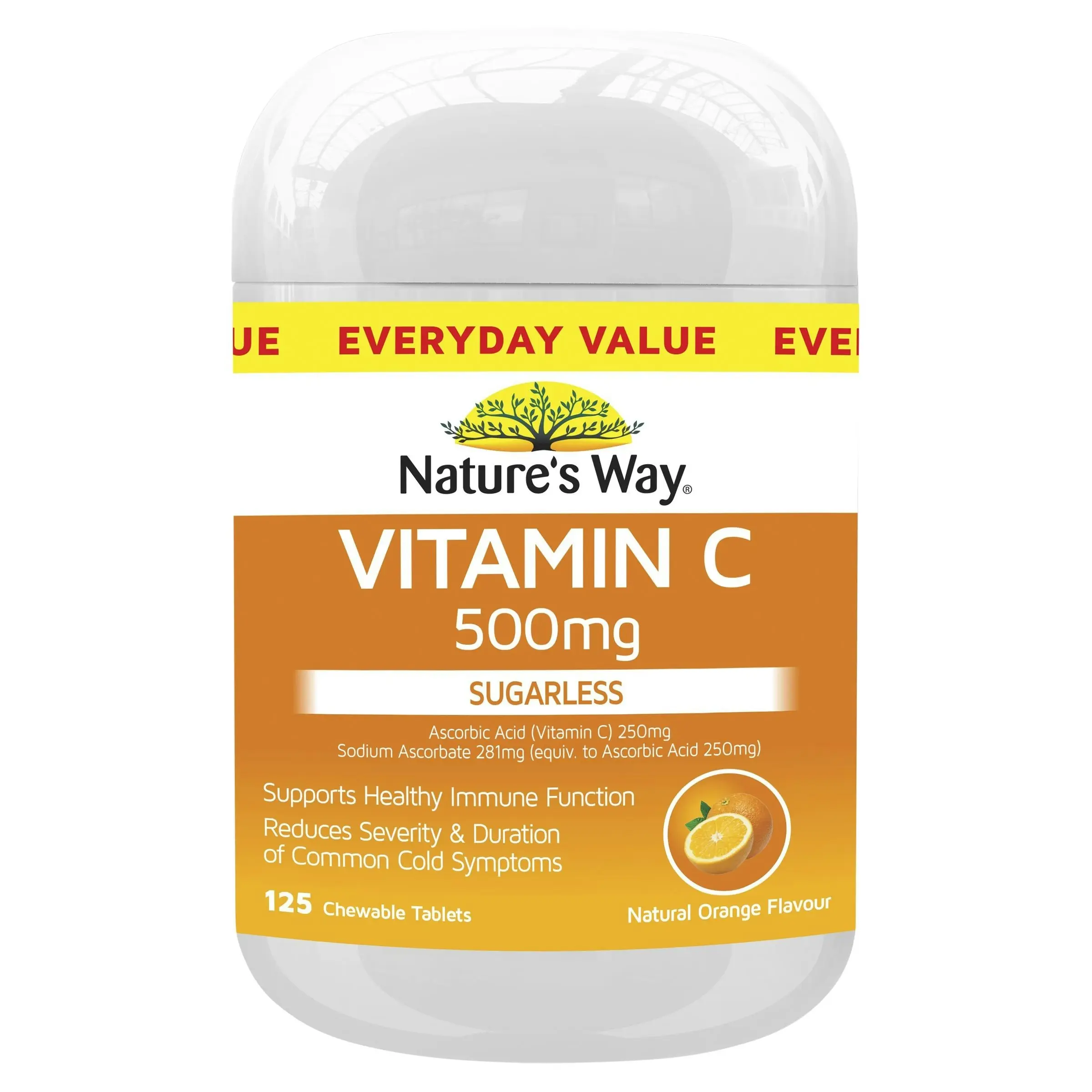 Nature's Way Sugarless Vitamin C 500mg 125 Tablets