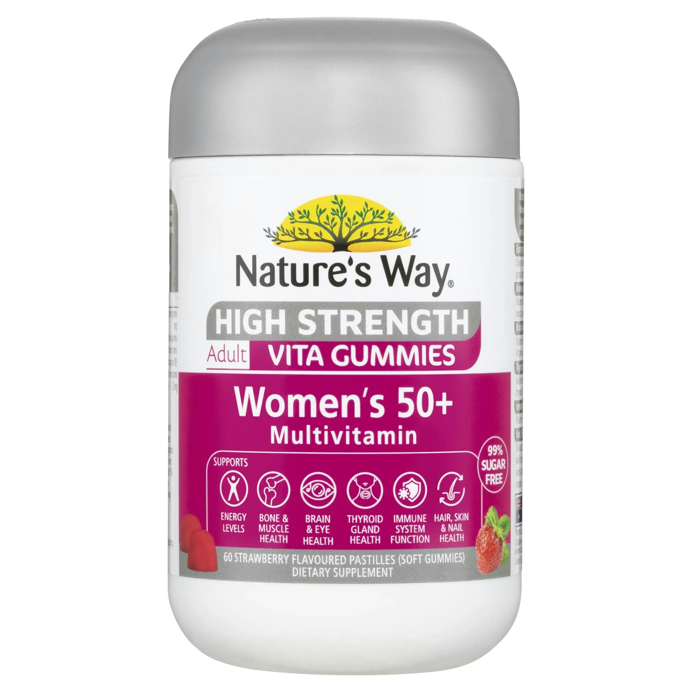 Nature's Way Adult Vita Gummies High Stength 50+ Womens Multi 60 Gummies