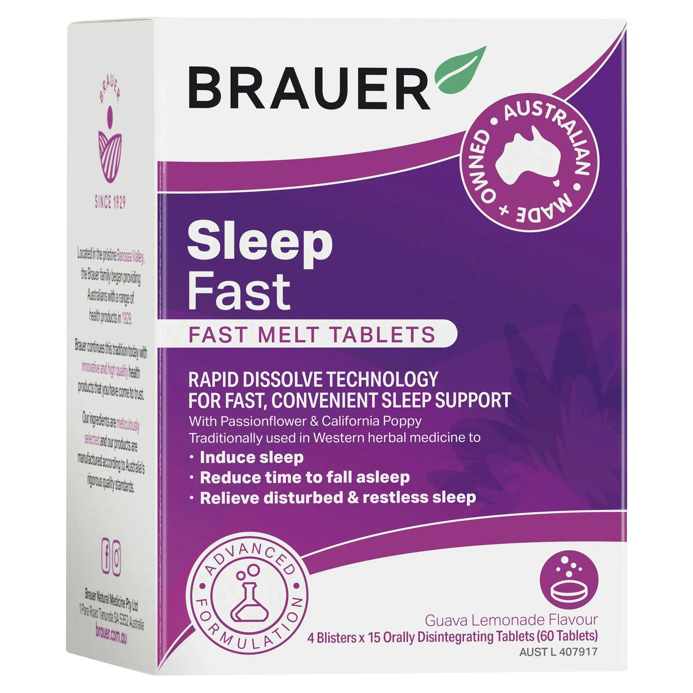 Brauer Sleep Fast Melt Tablets 60