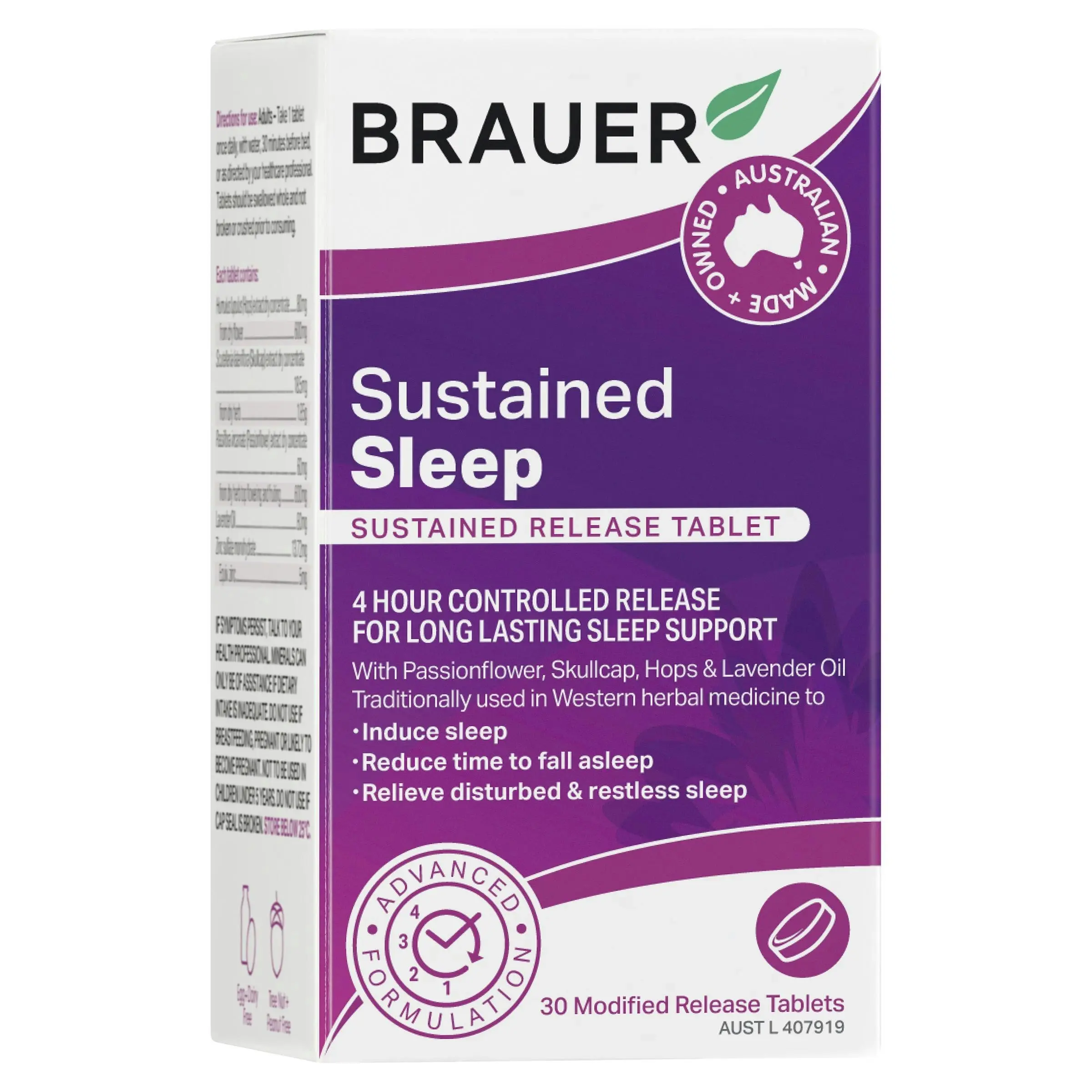 Brauer Sleep Sustained Release 30 Tablets