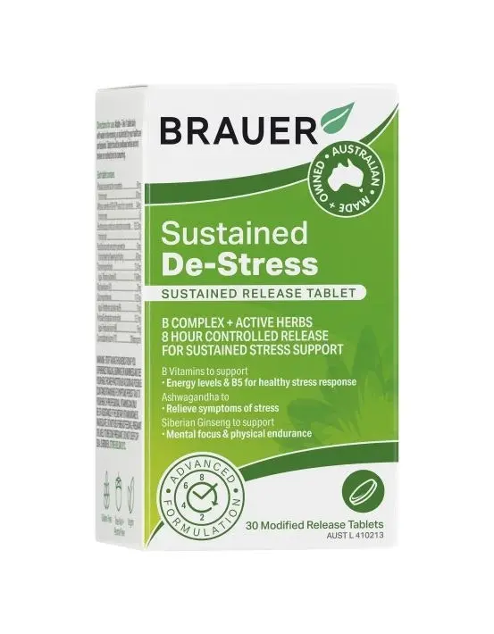 Brauer De-Stress Sustained Release 30 Tablets