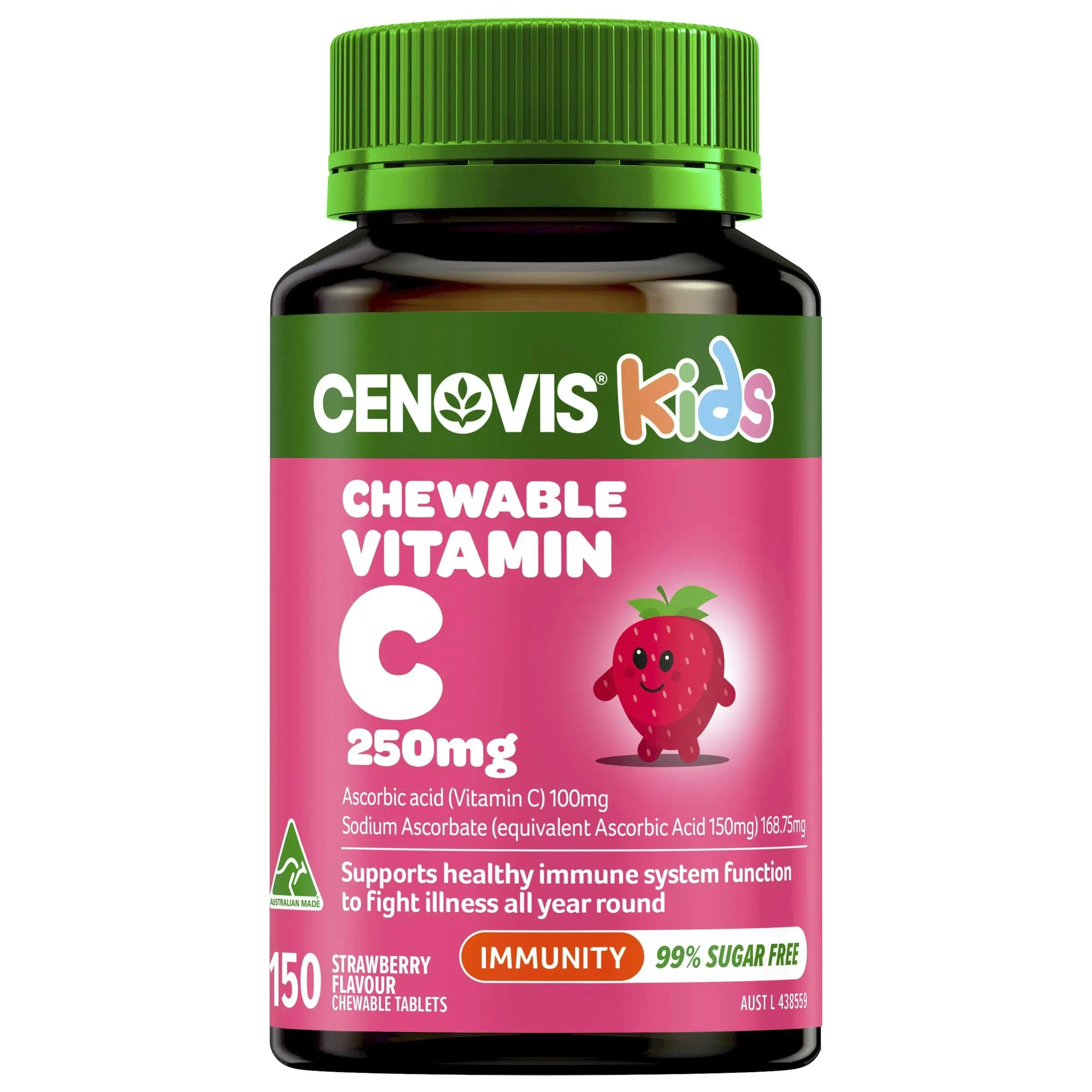 Cenovis Kids Vitamin C 250mg 150 Chewable Tablets