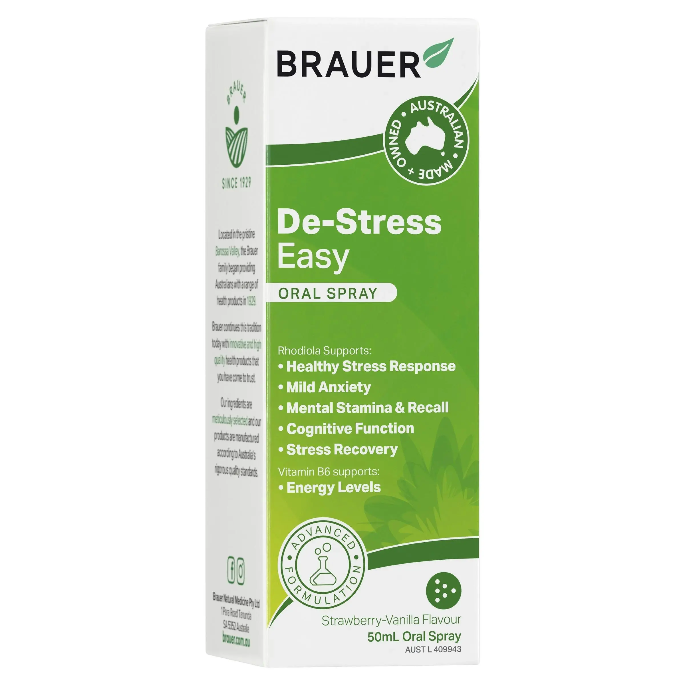 Brauer De-Stress Easy Oral Spray 50ml