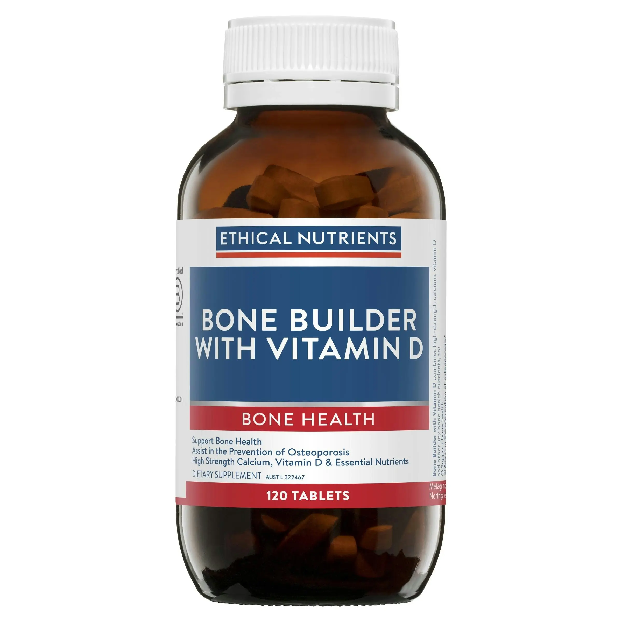 Ethical Nutrients Megazorb Bone Builder With Vitamin D 120 Tablets