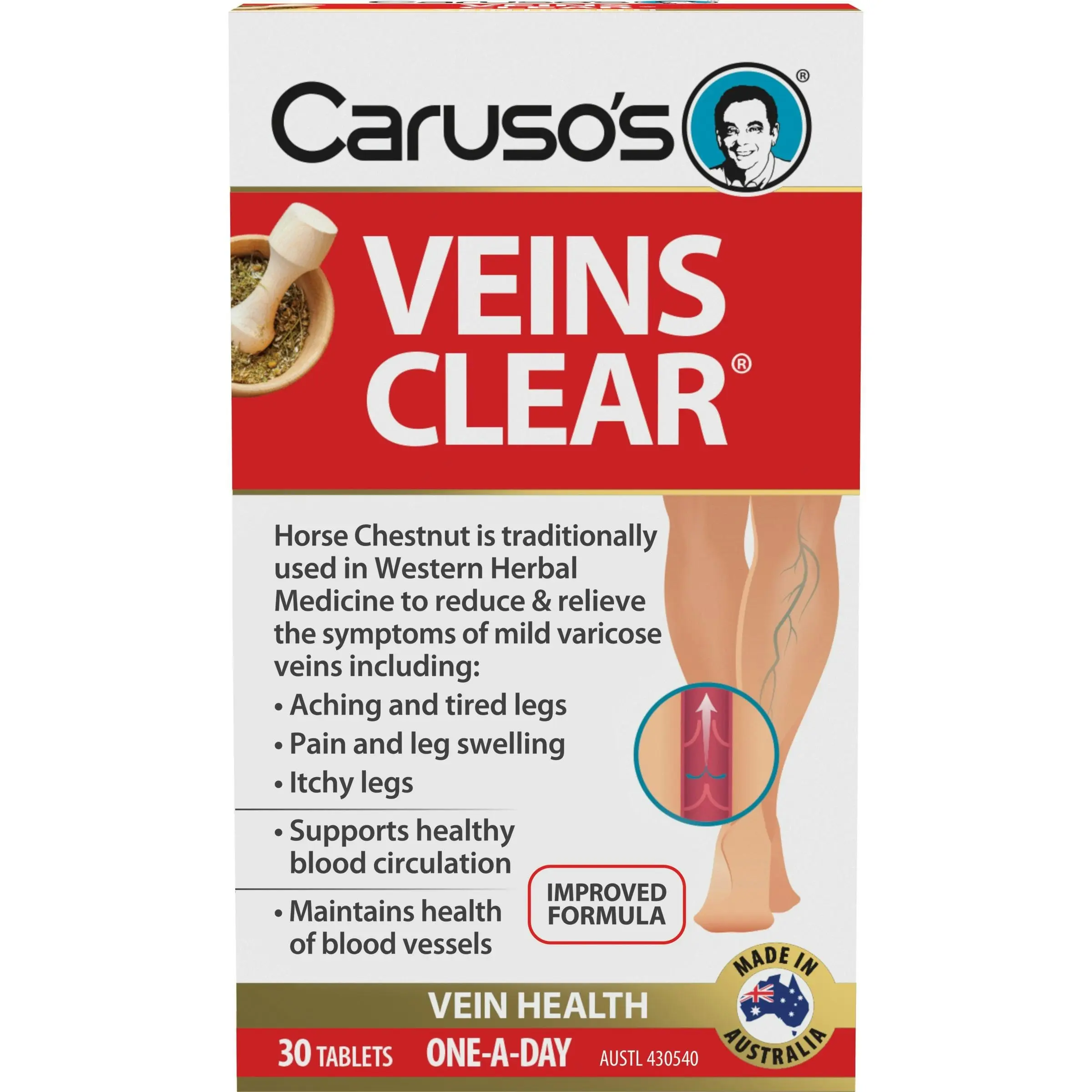 Caruso's Veins Clear 30 Tablets